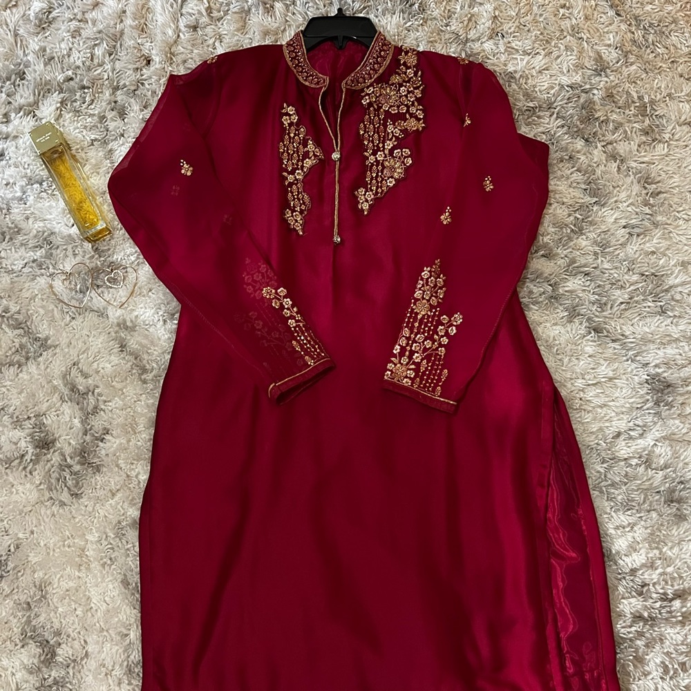 Short red dress